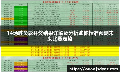 14场胜负彩开奖结果详解及分析助你精准预测未来比赛走势